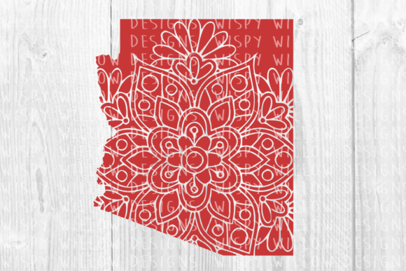 Arizona AZ Floral Mandala State Cut File Guide
