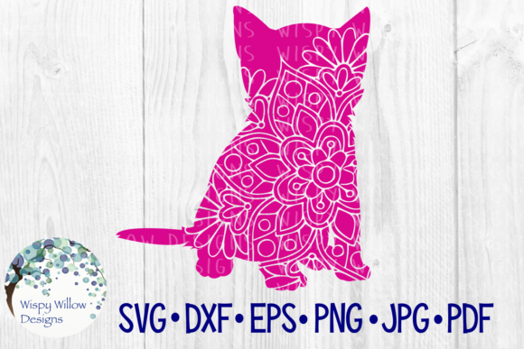 Bringing Whimsy to Your Projects with the Kitten, Cat, Floral Animal Mandala Cut File