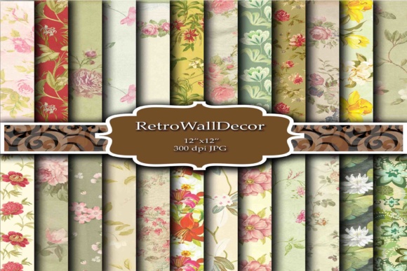 Floral Digital Papers Background: Vintage Design Guide