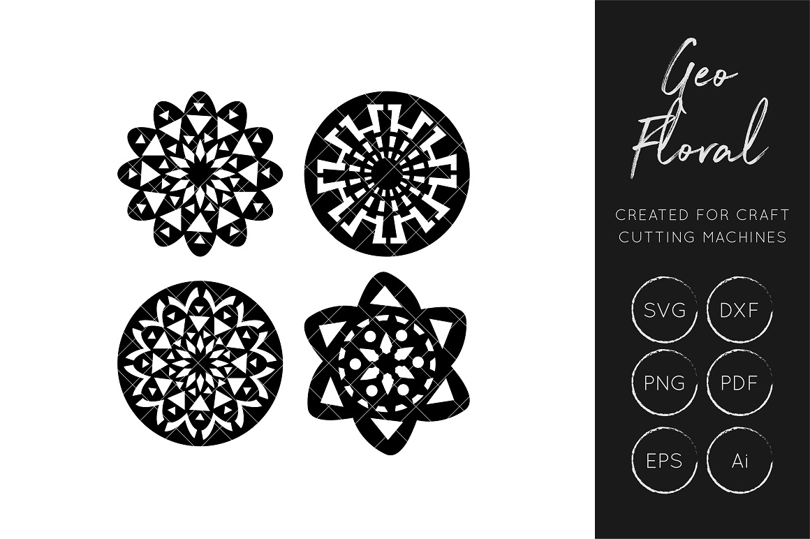 Geo Floral Craft Cutting File: Elevating Modern Paper Crafting and Small Business Design