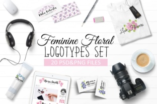 Handpainted Feminine Floral Logos Set Guide