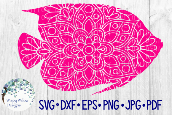 Integrating the Fish Mandala, Nautical, Summer, Ocean, Beach Floral Cut File into Creative and Commercial Workflows