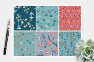 Meadowland Floral Digital Papers: Prairie Patterns