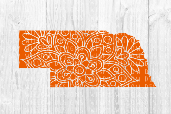 Nebraska NE Floral Mandala State Cut File: Creative Applications for Makers and Small Businesses