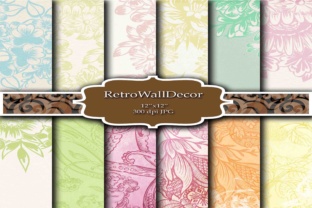 Pale Floral Papers: Distressed Shabby Chic Assets
