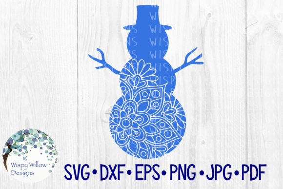 Snowman Floral Mandala: A Versatile Winter Design Asset