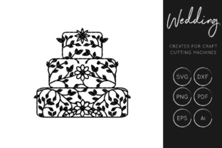 Wedding Cake Cut File - Floral Wedding: A Versatile Design for Crafters and Small Businesses